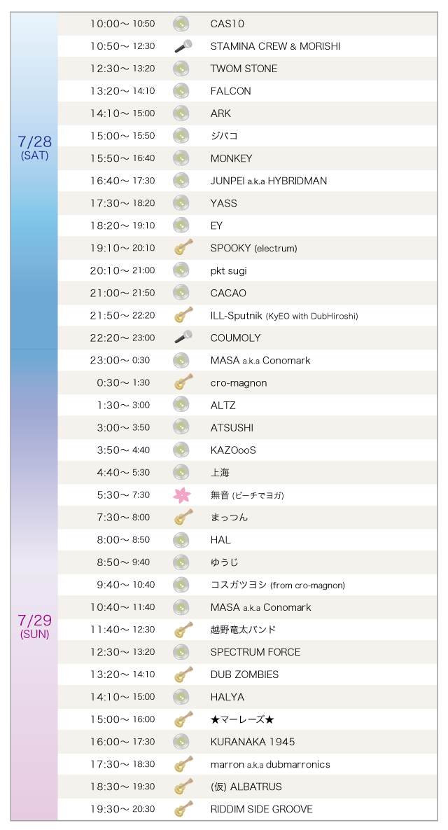 TIME TABLE